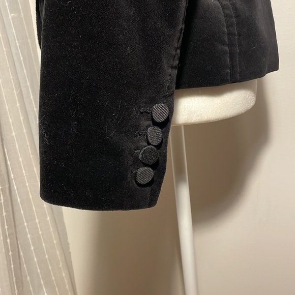 Talbot’s (Established 1947) Black Velvet Blazer Suit Jacket Size 6P - Picture 4 of 7